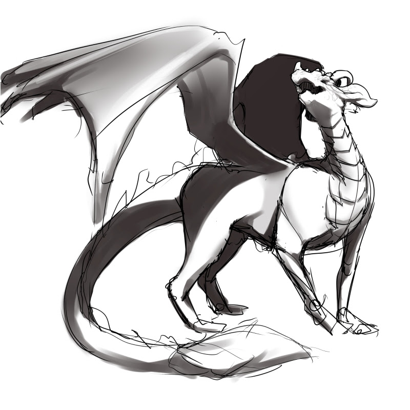 ドラゴンの描き方 ドラゴンの絵が描きたい 獣に翼生やしておけばいいんだろ 萌えイラスト上達法 お絵かき初心者の学習部屋