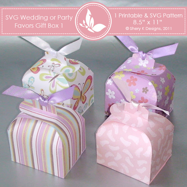 SVG & Printable Favors Gift Box 1 - Shery K Designs