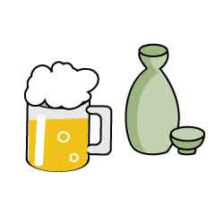 アルコール類 ビール お酒 メディカルイラスト図鑑 無料の医療 美容素材集