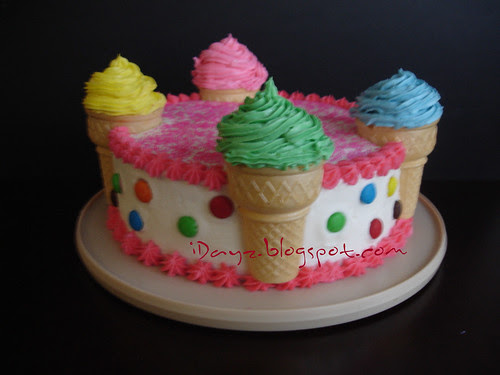My latest cake endevour : "the Ice Cream Cake. for my ever bubbly friend 