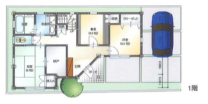 １７坪 狭小デザイン住宅 ２階プラス小屋裏がある間取り 横浜の狭小住宅 二世帯住宅 注文住宅の間取りは中鉢建設
