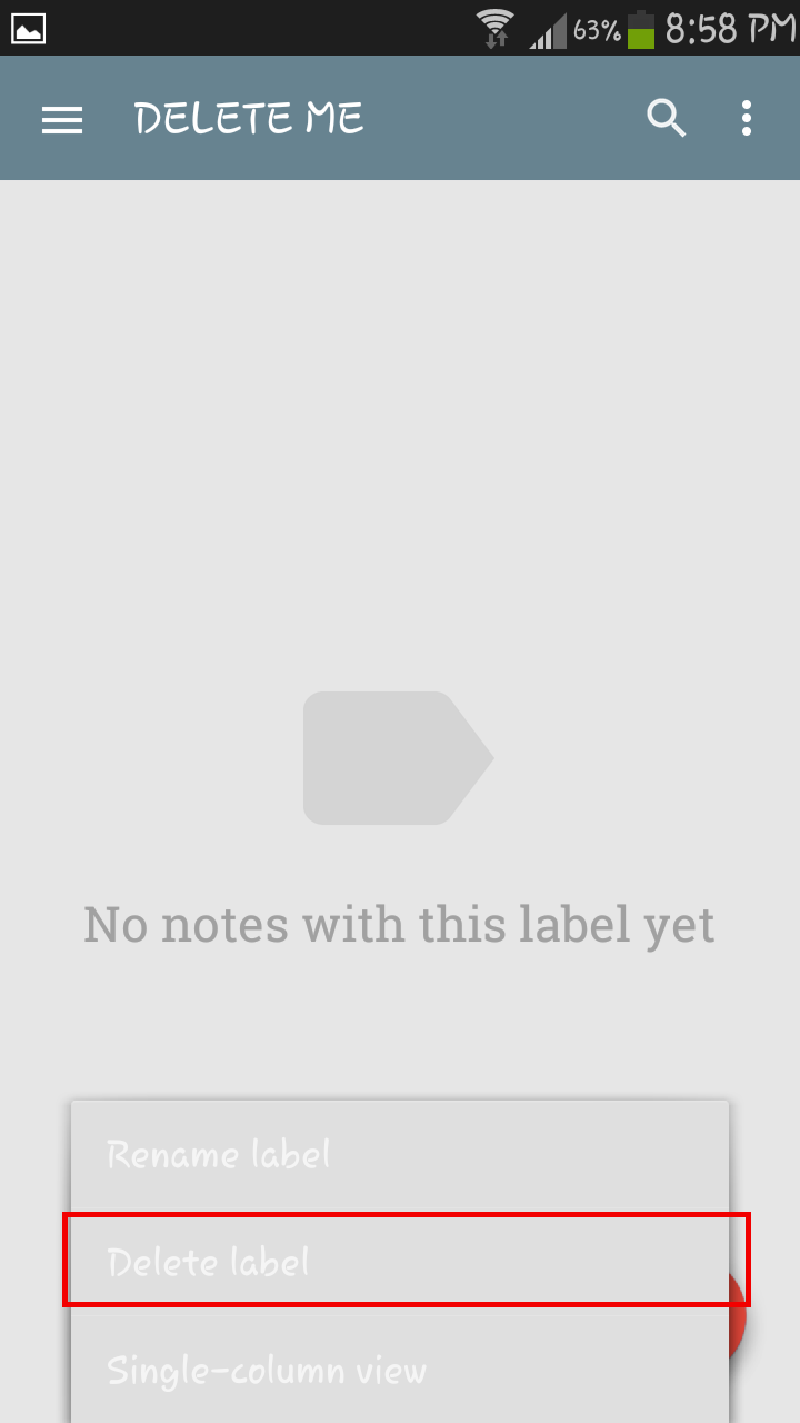 How to delete labels on Google Keep? : google