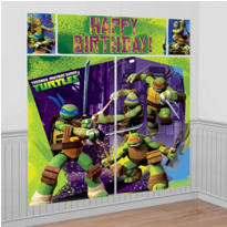 Teenage Mutant Ninja Turtles Birthday Party Supplies on Teenage Mutant Ninja Turtles Scene Setter 5pc   Birthday Scene Setters