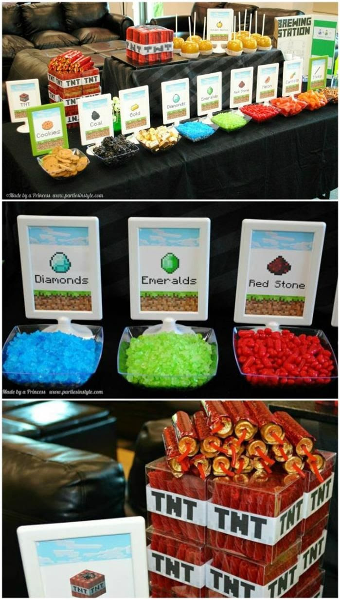 Minecraft Party with AWESOME Ideas via Kara's Party Ideas KarasPartyIdeas.com #Minecraft #PartyIdeas #Supplies #TweenParty #Games