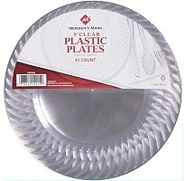 Member's Mark Clear Plastic Plates - 9in/40ct