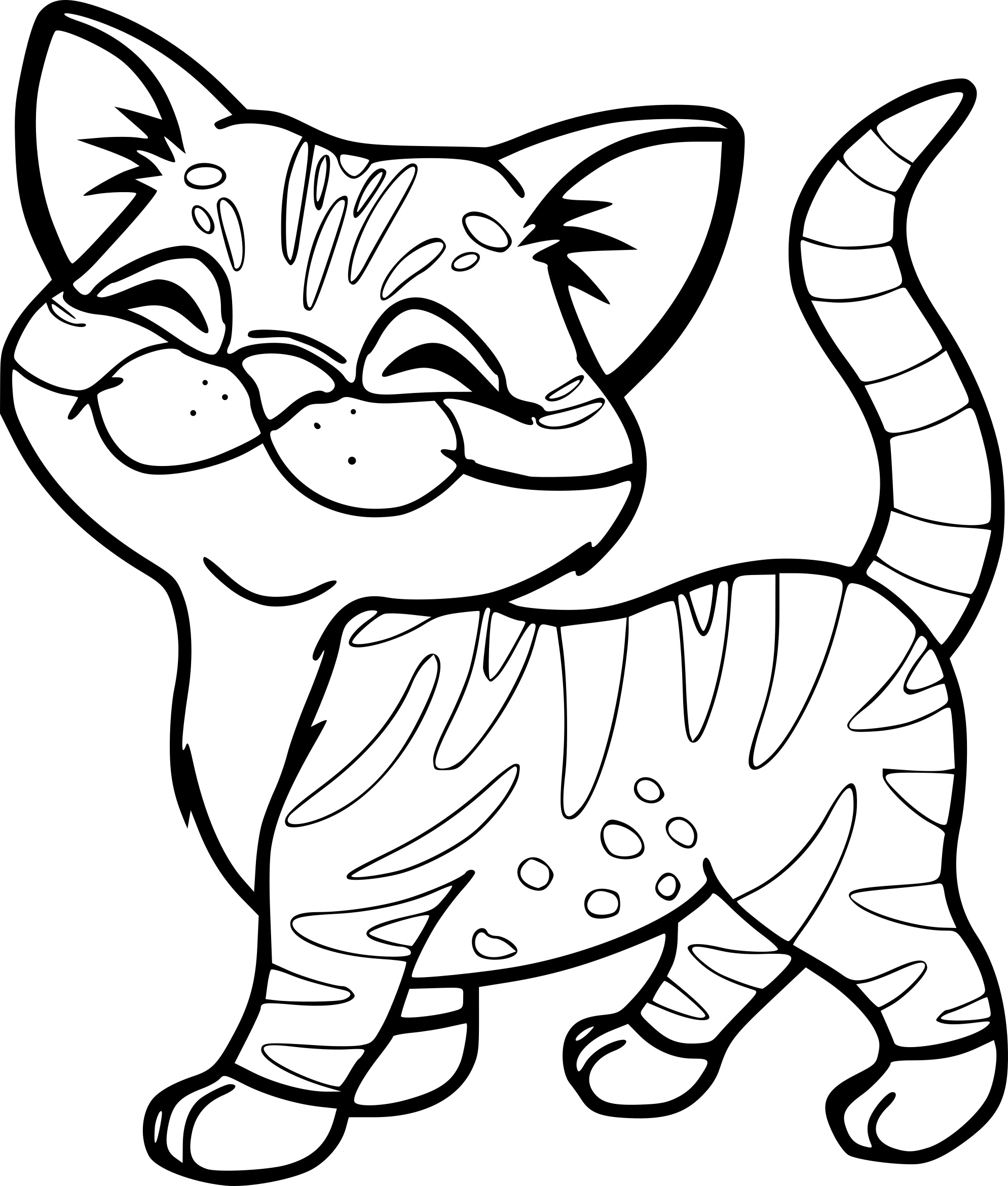 Coloriage chaton imprimer Impressionnant Dessin   Colorier Animaux Chat