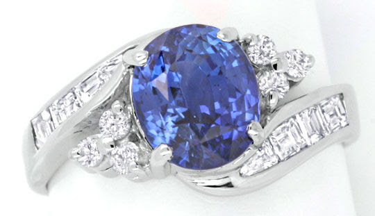 Originalfoto DIAMANTRING 3,3ct TRAUM-RIESEN-SAFIR, WEISSGOLD 10.000€