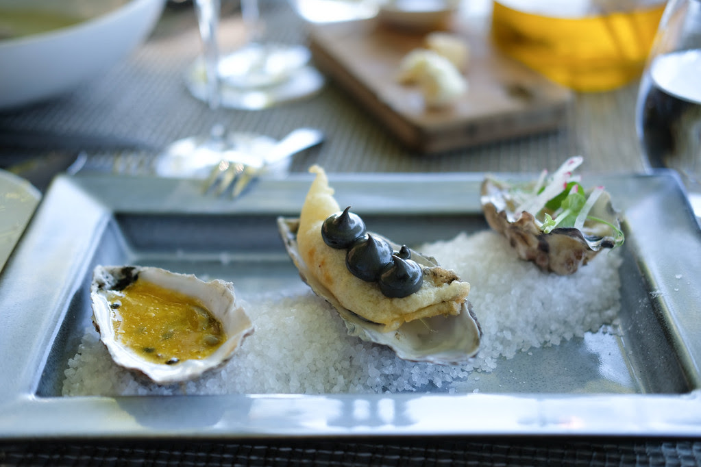 Oyster Trio appetizer 
