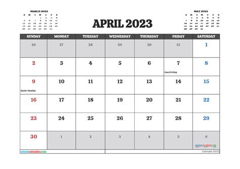  free printable april 2023 calendar 12 templates