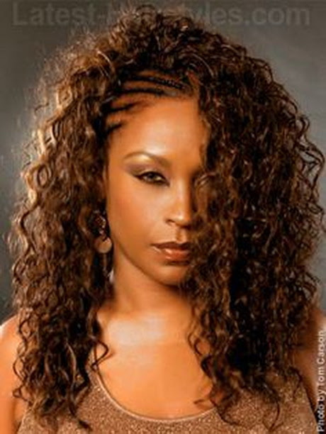curly hairstyles with braids