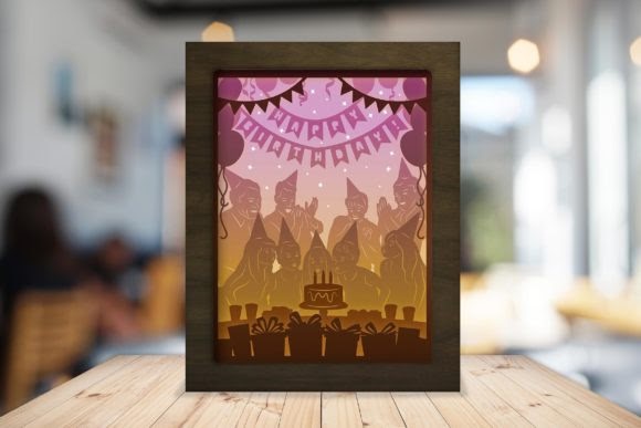 Etsy Happy Birthday 3D Paper Cutting Lightbox Print on Demands Design by
LightBoxGoodMan cut files for your personal DIY projects