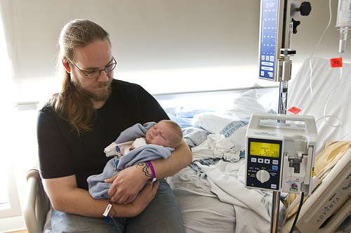 Steve and Morgan in pediatrics wing