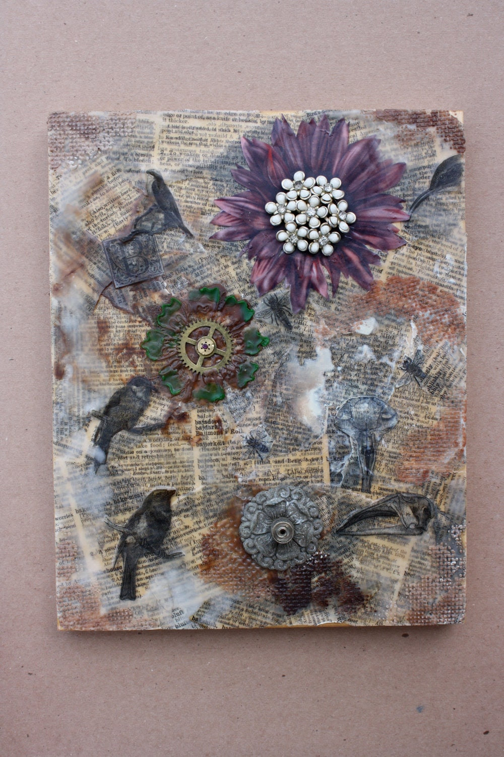 Steampunk Encaustic DVD - Steampunk Garden the art of Encaustic Painting and Collage - DVD
