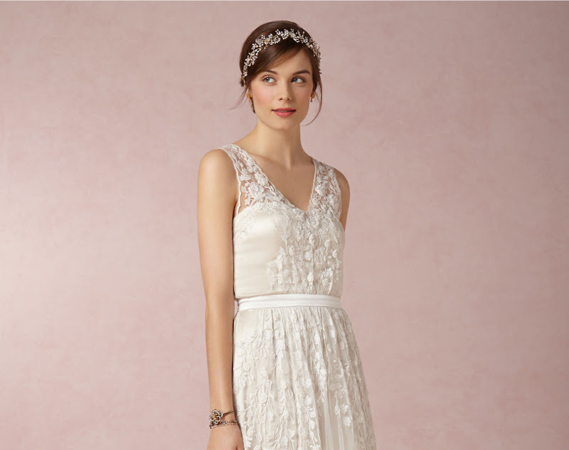 Perlen, Spitze, Ombre: Romantische Brautkleider von BHLDN