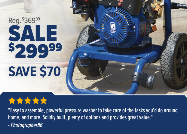 Powerhorse Gas Cold Water Pressure Washer, 3100 PSI + 2.5GPM - Reg $369.99; Sale $294.99; Save $70 + Free Shipping
