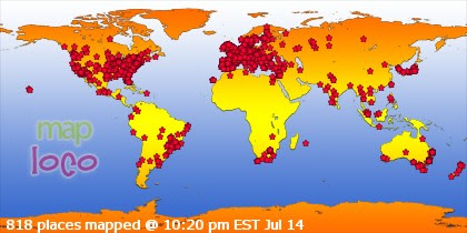 Locations of Site Visitors