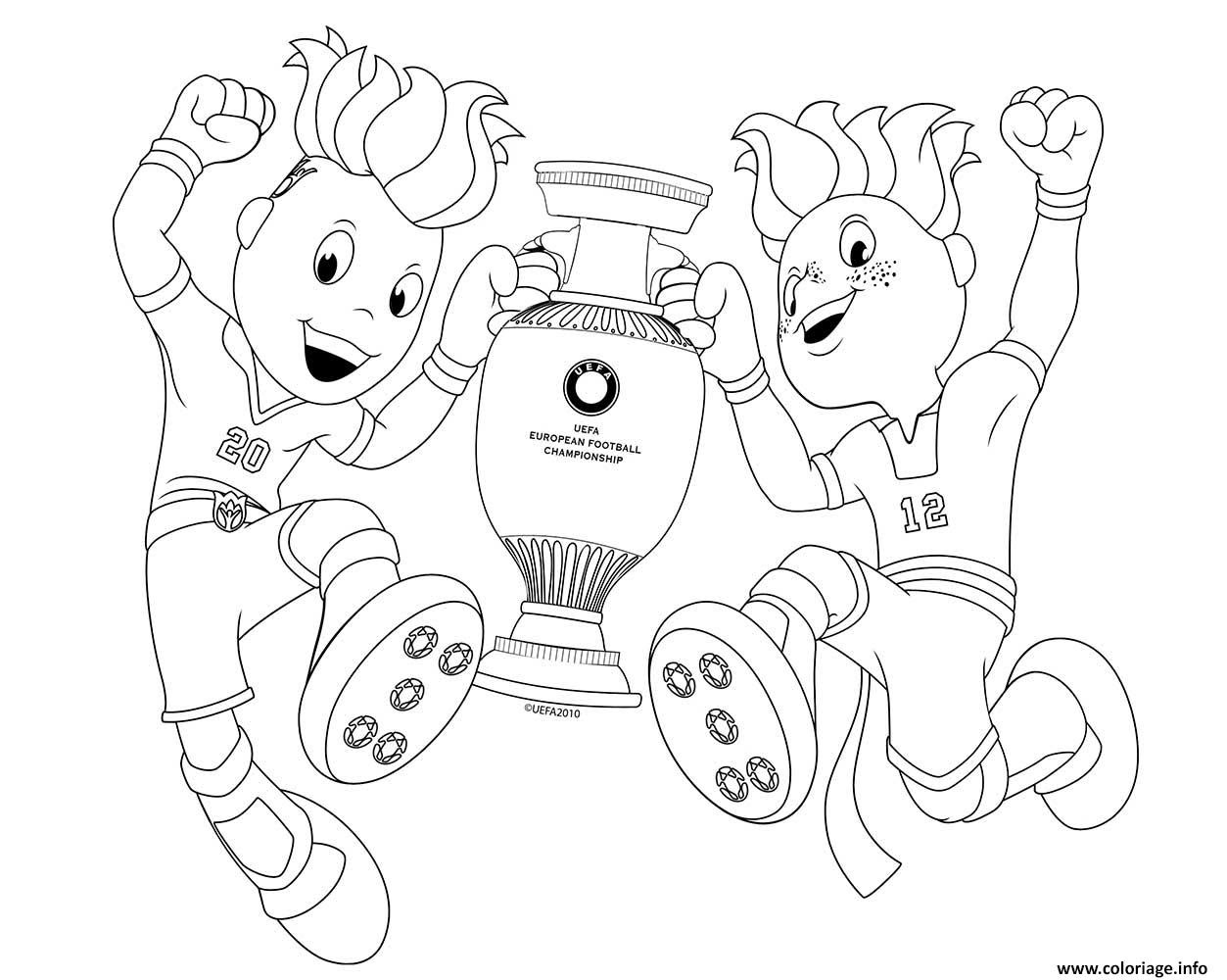 Dessin coupe euro 2016 foot france Coloriage Gratuit   Imprimer