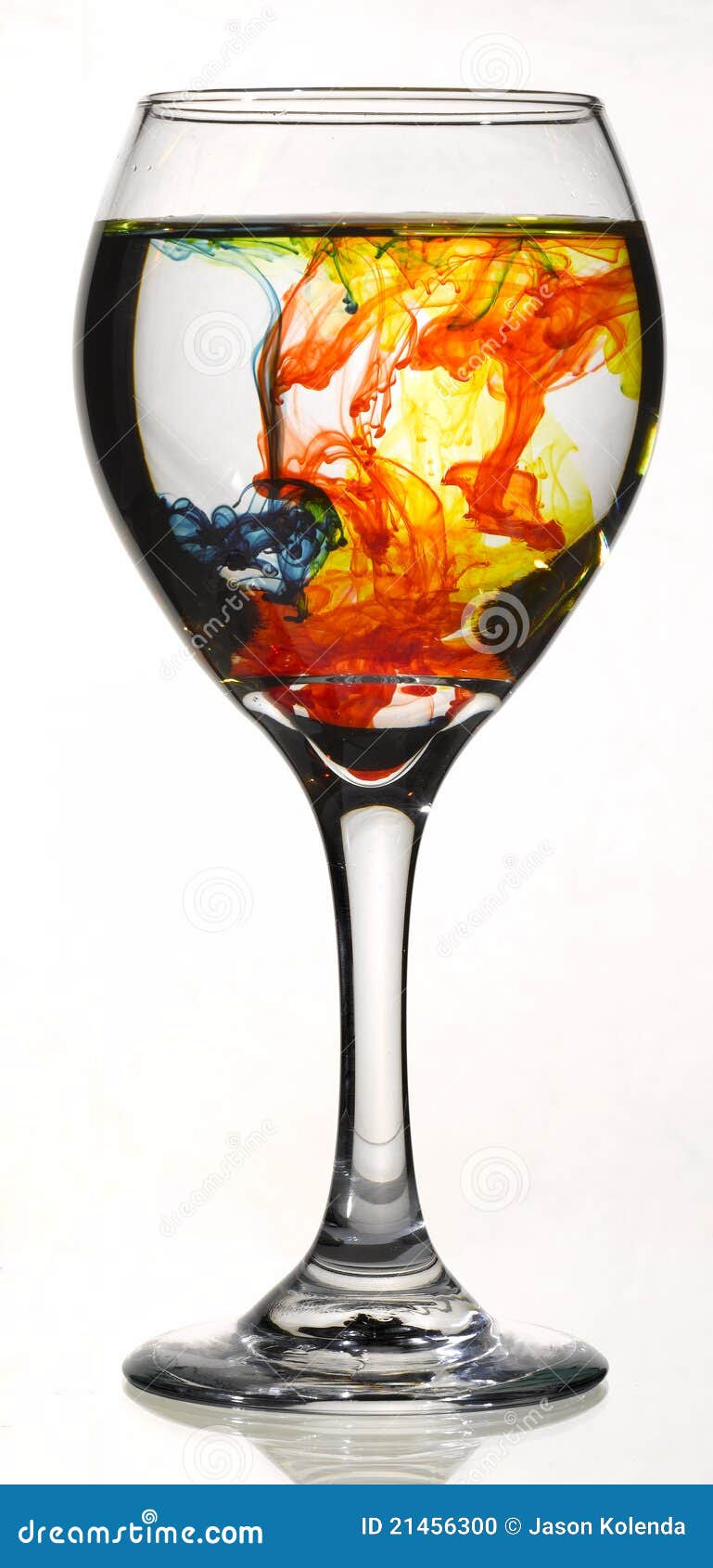 Download Food Coloring In Wine Glass Stock Photo - Image: 21456300