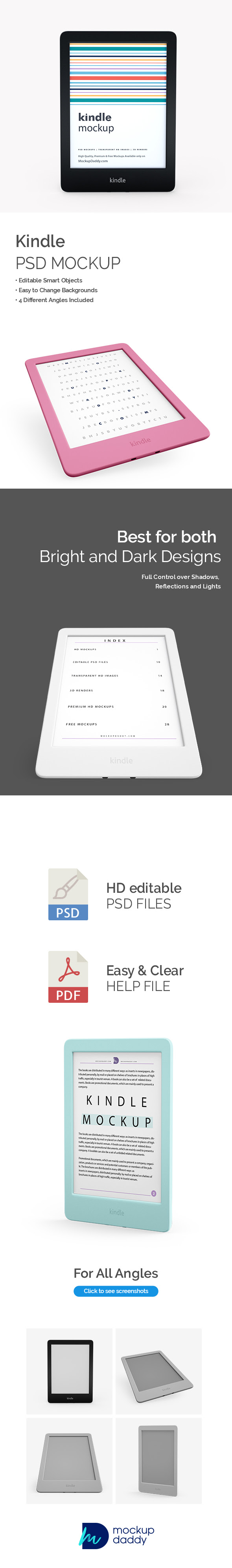 Download Amazon Kindle Mockup - Mockup Daddy