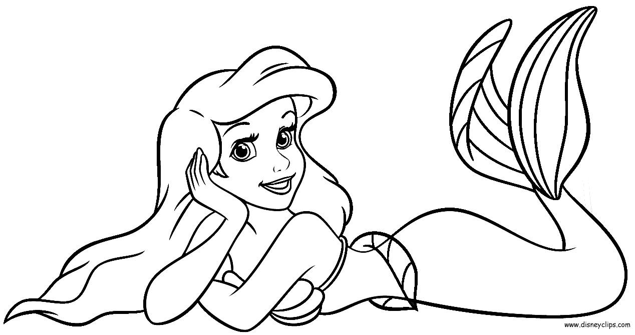 disney ariel disegno da colorare - Clip Art Library