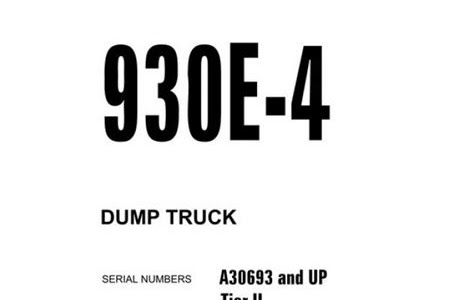 Download Ebook komatsu 930e 4 dump truck service shop repair manual s n a30693 and up Open Library PDF