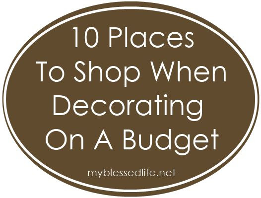 decorating on a budget