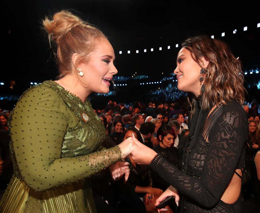 Singer Adele and media personality Chrissy Teigen