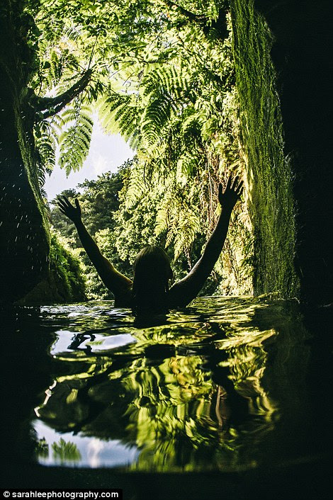 Sarah catches the reflection of ferns in this clear, still water