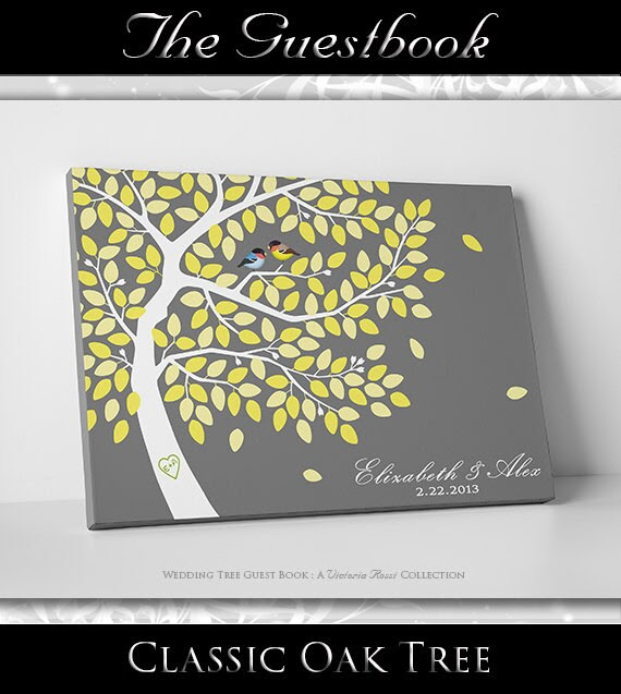 Wedding Guest Book Alternative // Classic Oak // Stretched Canvas // Fits 55-250 Signatures // Available In 16x20, 20x30 or 24x36 Inches