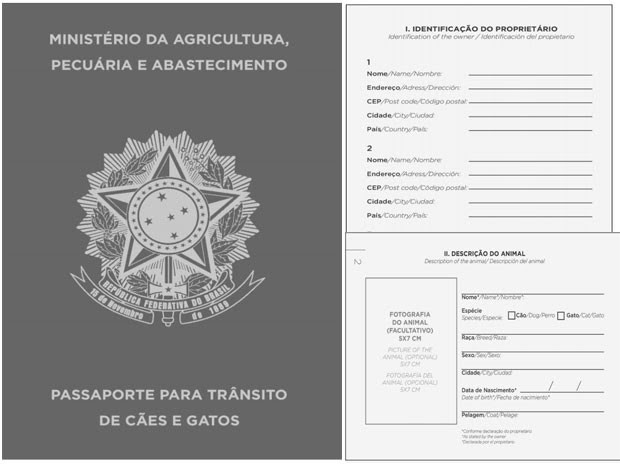 Passaporte cães e gatos (Foto: Reprodução/Diário Oficial da União)