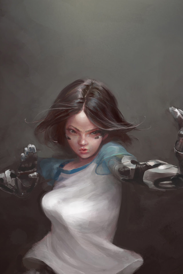 640x960 Alita Battle Angel Art Iphone 4 Iphone 4s Hd 4k Wallpapers