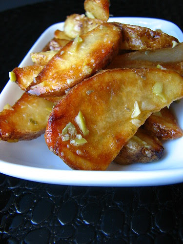 Roasted Potatoes with Green Olive and Caper Vinaigrette