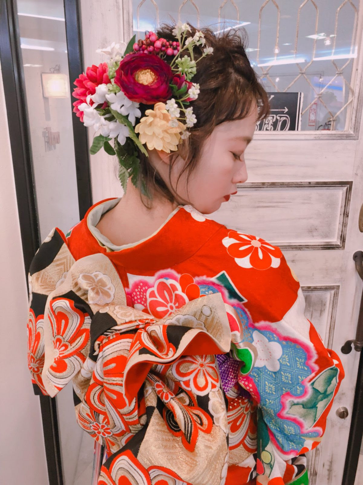 成人式 ショート ボブ ロングヘアアレンジ 福岡大橋の美容室