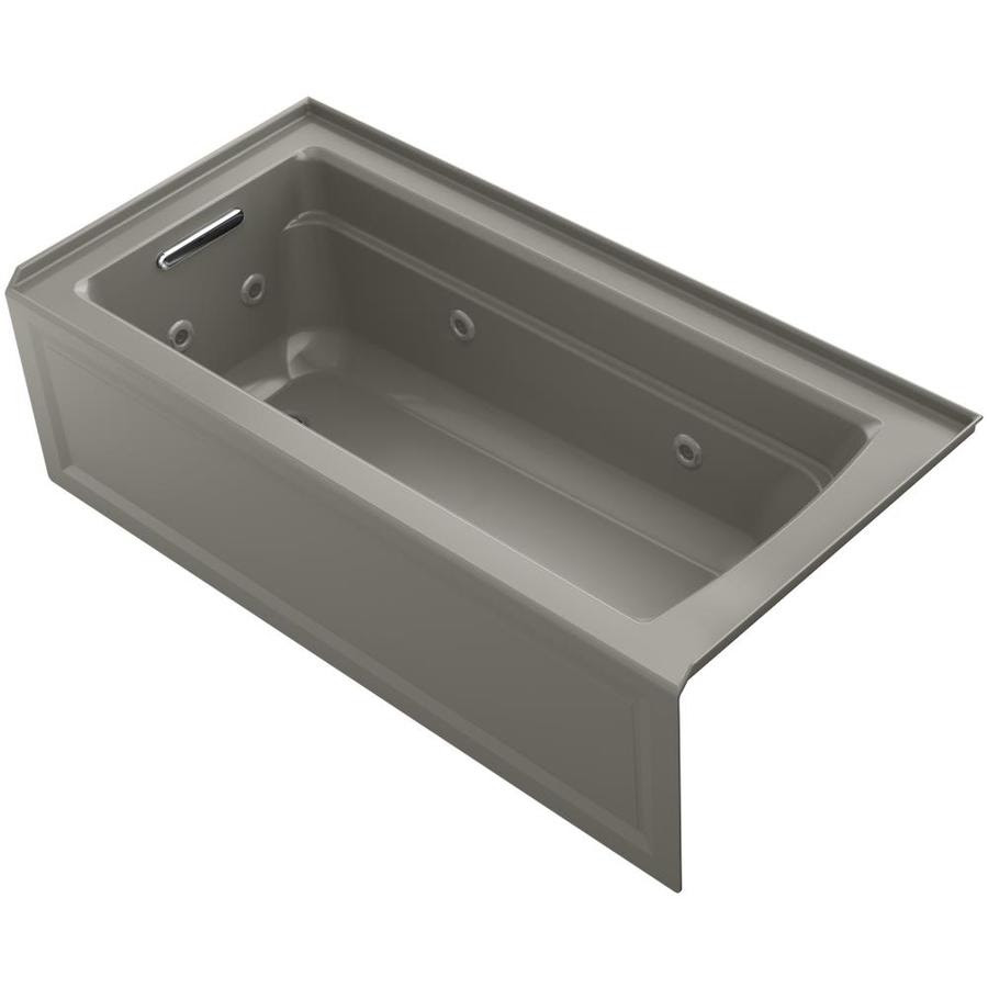 Shop KOHLER Archer Cashmere Acrylic Rectangular Alcove ...