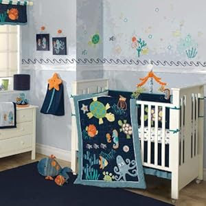 Lambs & Ivy 5 Piece Bedding Set - Bubbles & Squirt