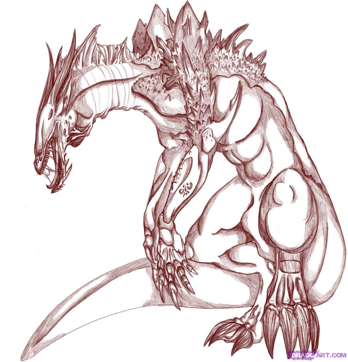 Dragon Step By Step Drawing at GetDrawings | Free download