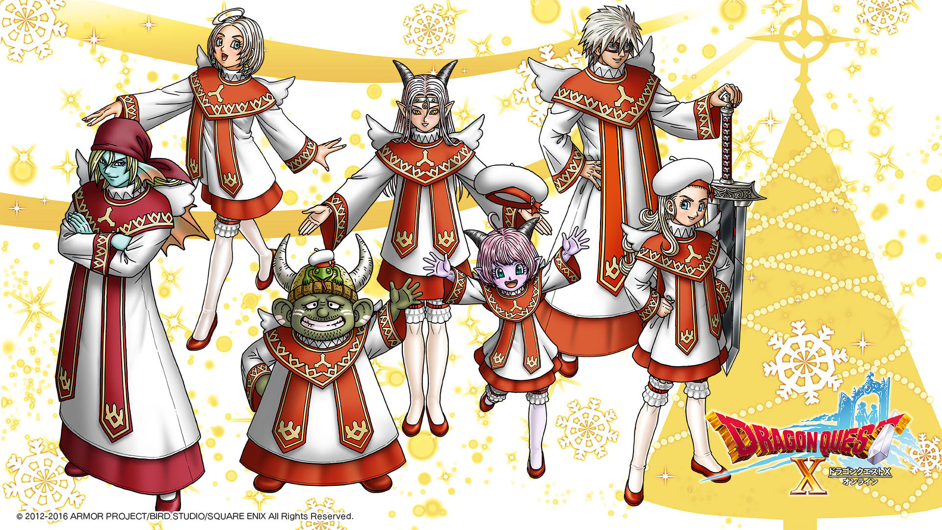 クリスマスバージョンの壁紙でてたよー ねこっちナース ドラクエ10日記 A