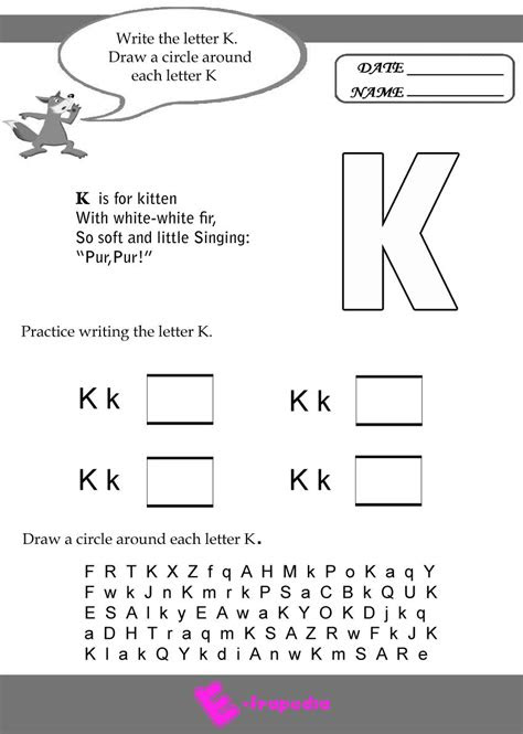 Become a member to access additional content and skip ads. letter k writing and coloring worksheets for kindergarten