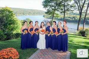 Wedding Party at ceremony site