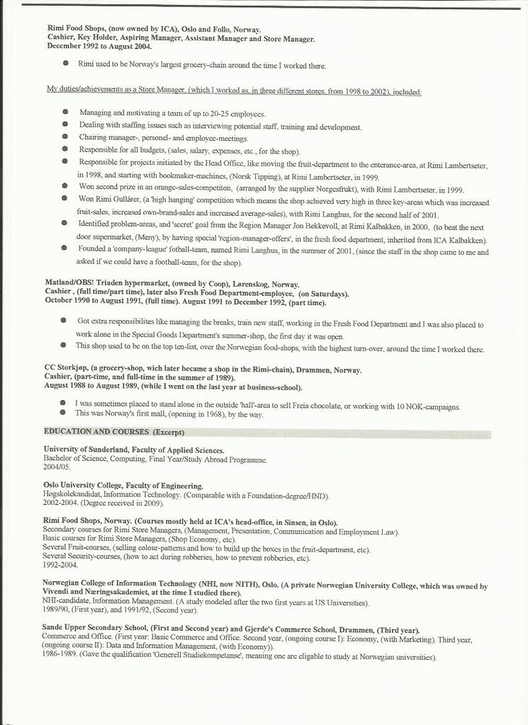 retail cv 2