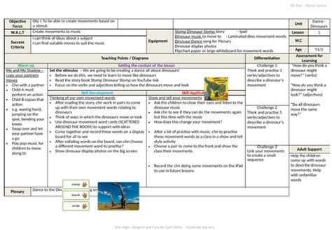  ks1 pe dinosaur dance 5 lessons teaching resources