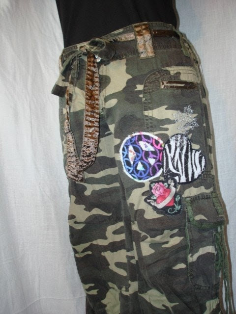 Rag patch Peace Heart Camo Crop 