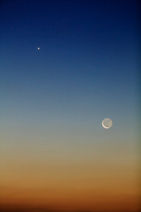 月と金星のランデブーのフリー写真素材 天体写真の世界