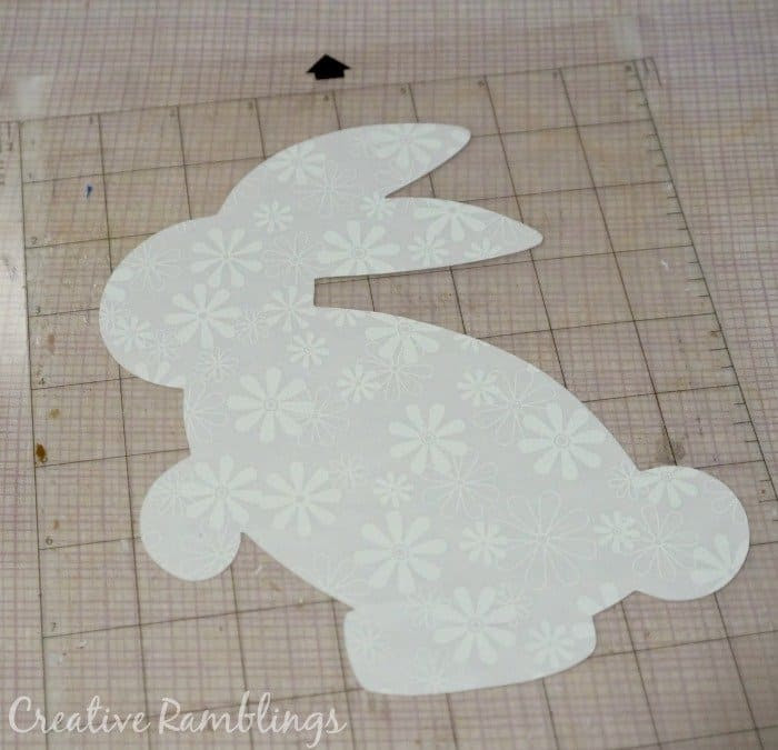 DIY, do it yourself, fabric, wall art, Silhouette, Silhouette tutorial, bunny