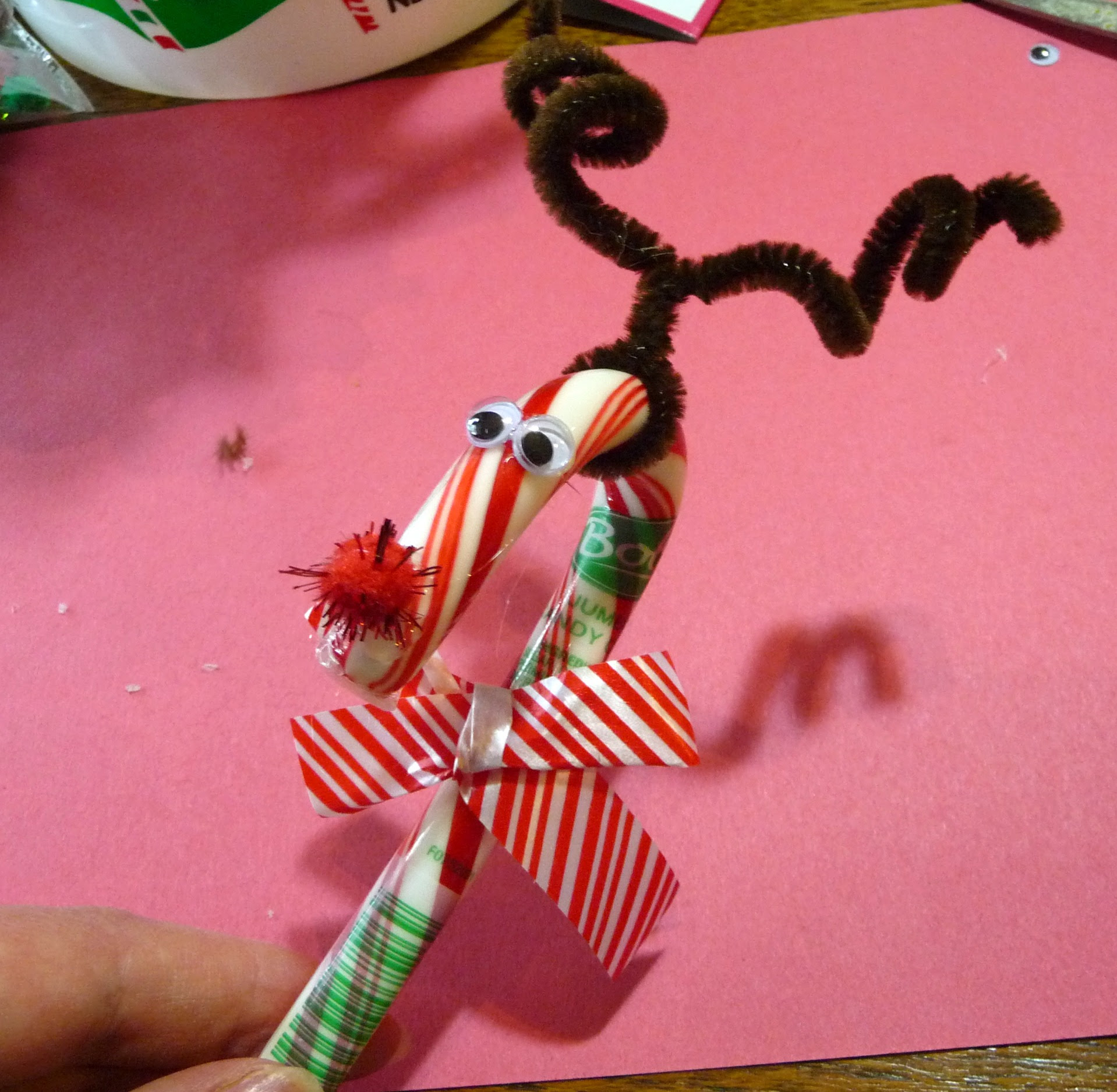 Candy Cane Reindeer Craft