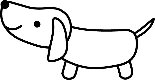 ダックスフンド コーギーのイラスト 無料イラストフリー素材