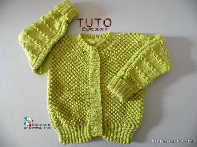 Fiche Tricot Bebe Tuto Gilet Bebe Et Enfant Plusieurs Tailles A Vendre A Brioude Maison Rayon Enfants