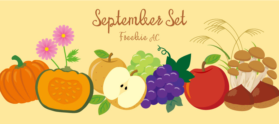 Freebie Ac 無料素材サイト情報 9月のイラストや写真素材100点が無料 商用可