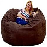 5-feet Cozy Sac Chair Chocolate Bean Bag Love Seat